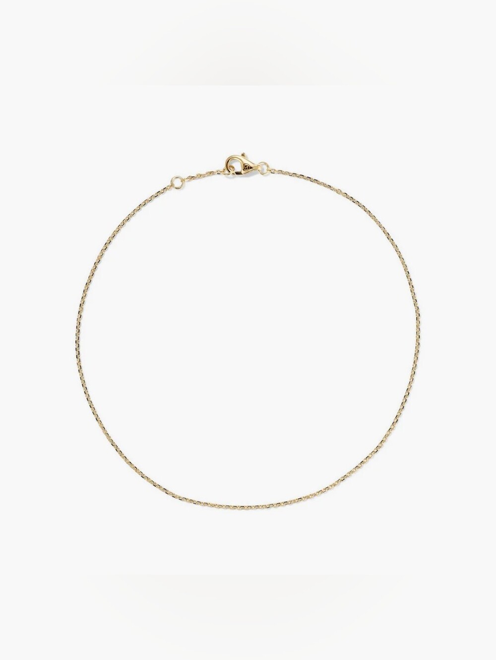 Mejuri 14k Gold Chain Anklet, 9.5"